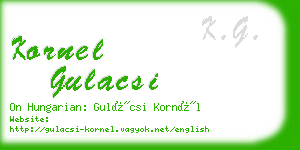 kornel gulacsi business card